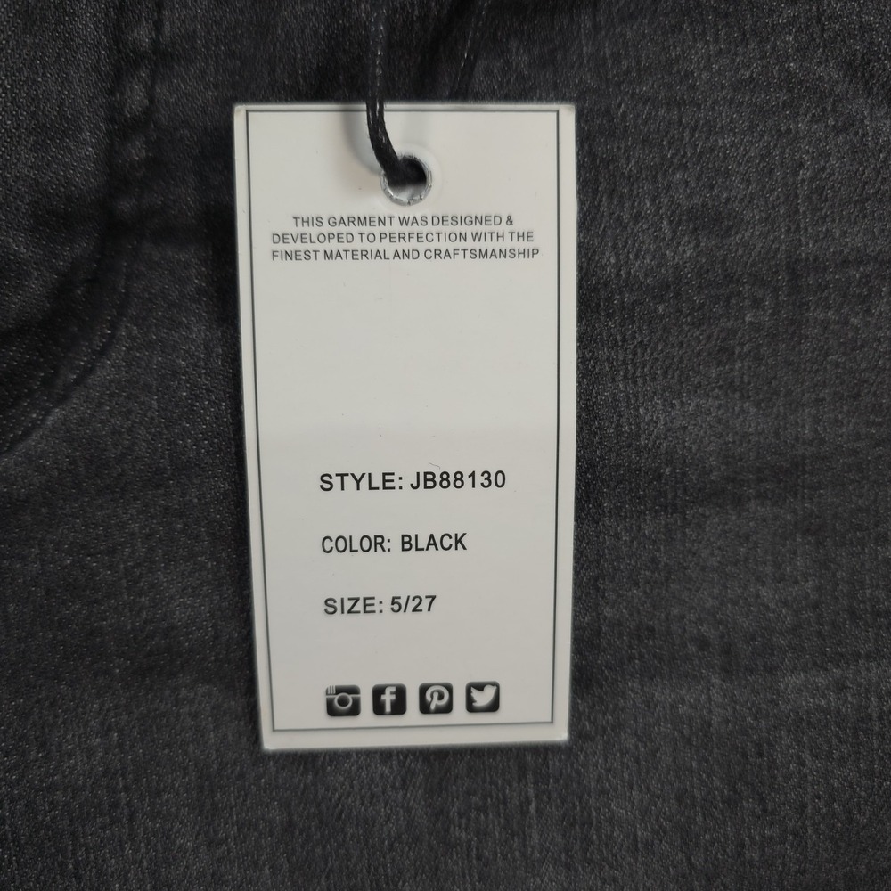 Judy Blue Jeans Womens 5/27 Black Boyfriend Mid Rise Relaxed Stretch Denim NEW - Picture 2 of 14